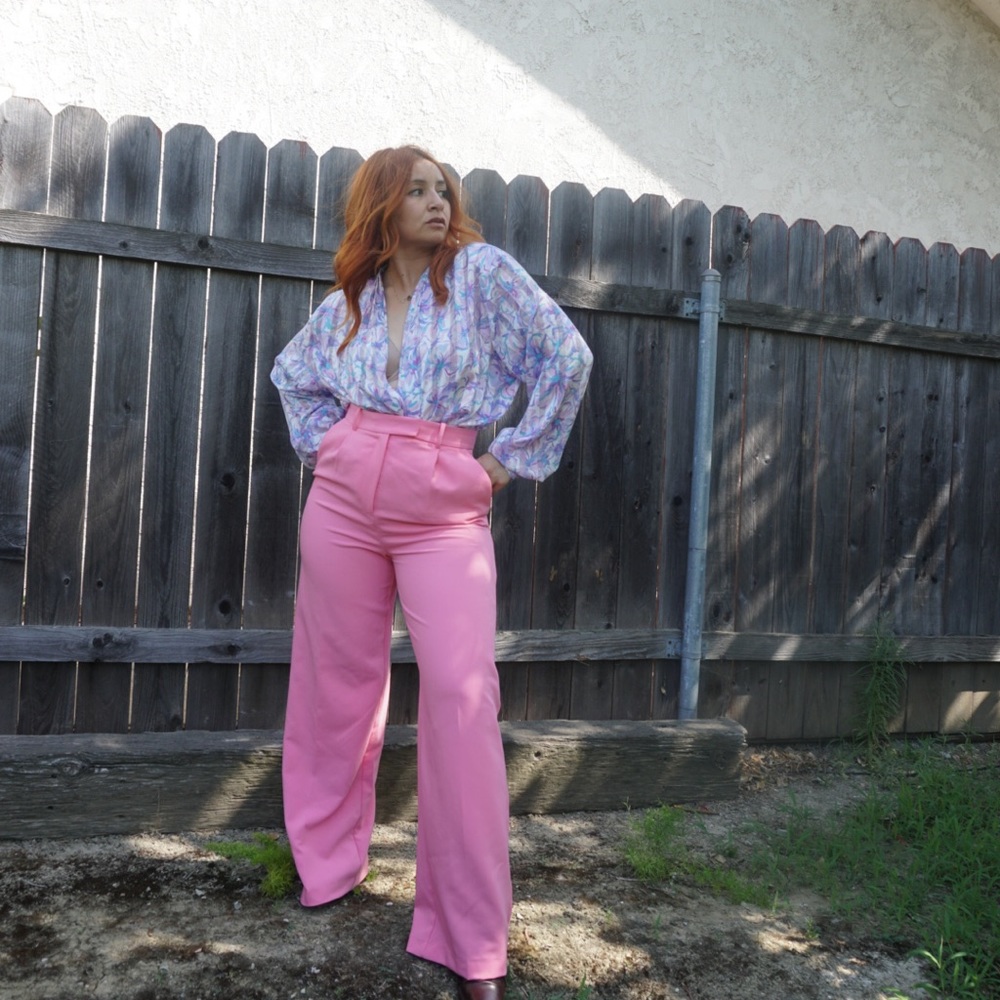 Purple floral vintage blouse
